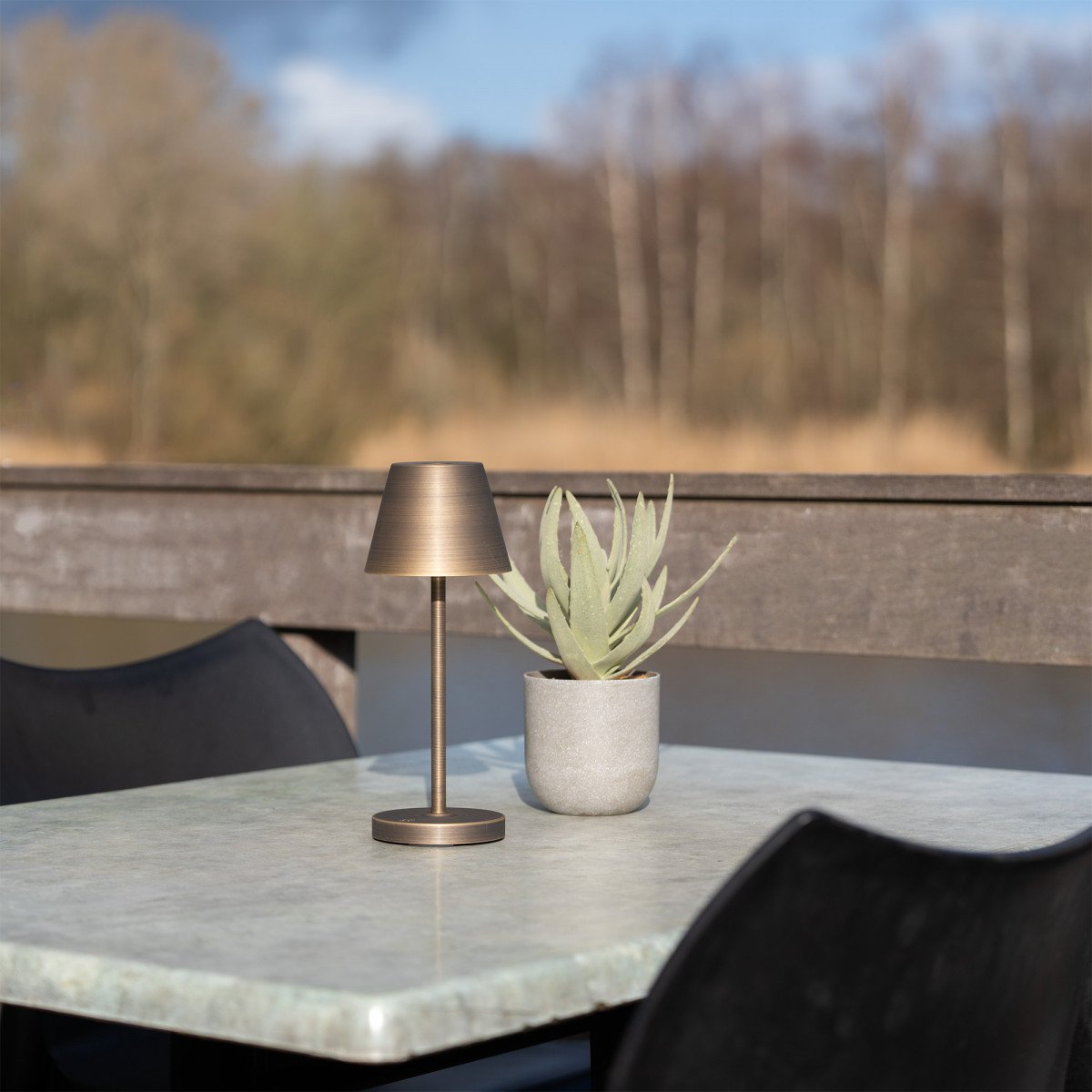 Lampe d'intérieur et d'extérieur Lampe de table moderne en bronze