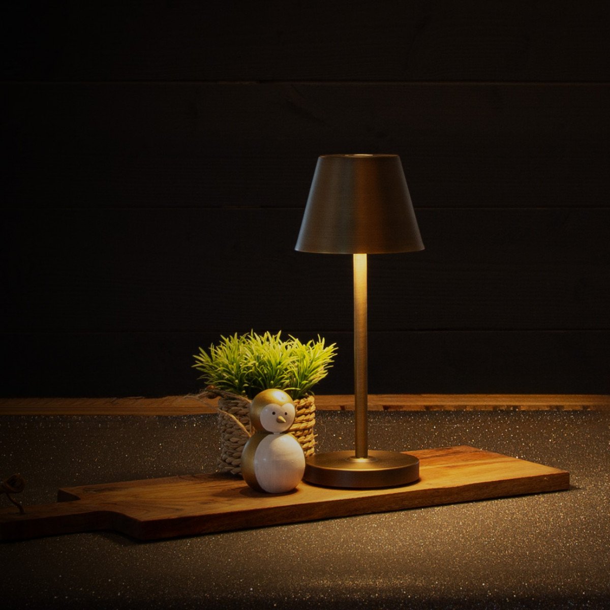 Lampe d'intérieur et d'extérieur Lampe de table moderne en bronze