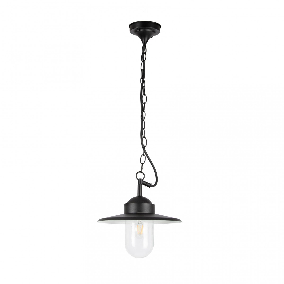 Lampe suspendue d'intérieur et d'extérieur Dolce noir aluminium moderne