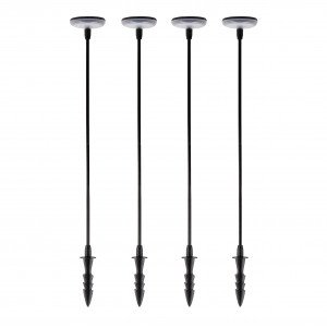 Torche noire sur l'énergie solaire, éclairage d'ambiance extérieur, LED solaire noir, lampe d'extérieur solaire Nostalux