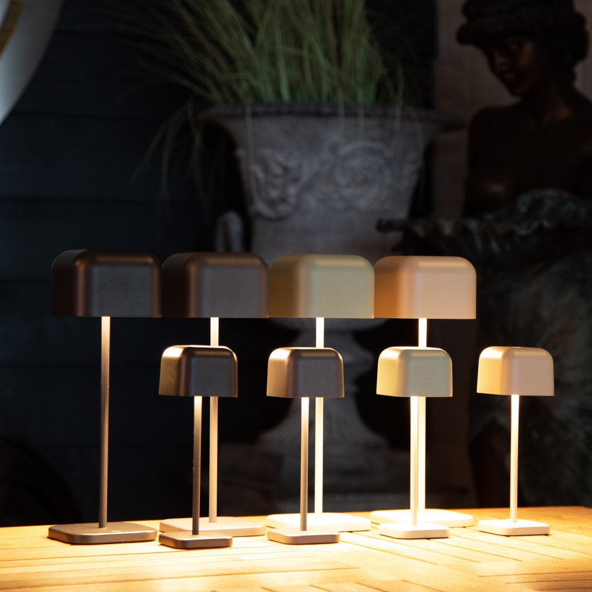 Cabo Table Lamp Set Beige - Small & Medium