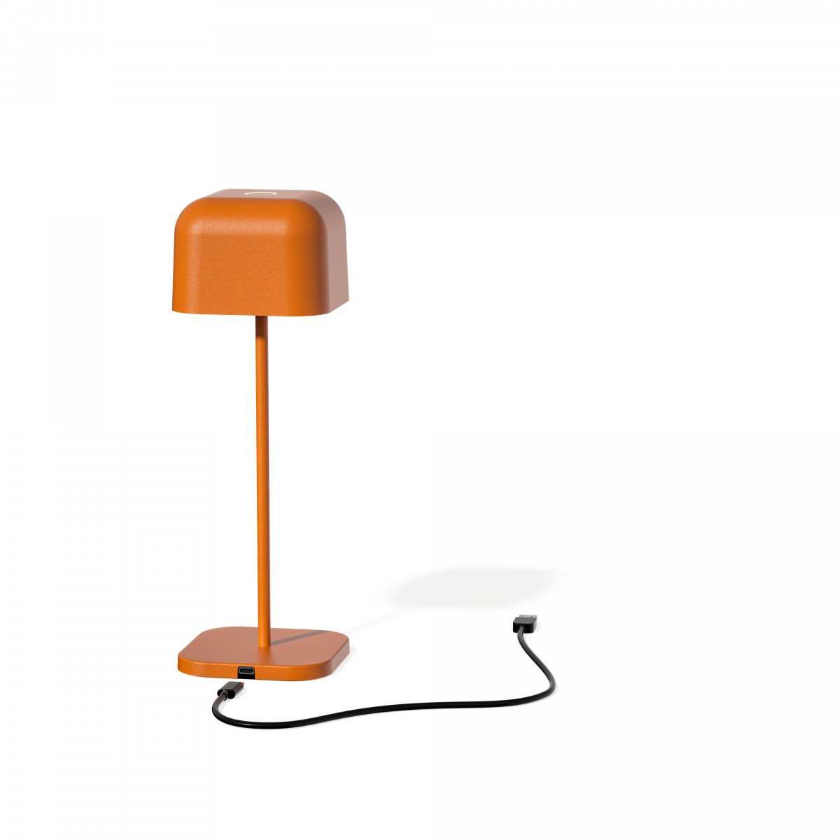 Lampe de table orange en aluminium moderne pour l'intérieur et l'extérieur