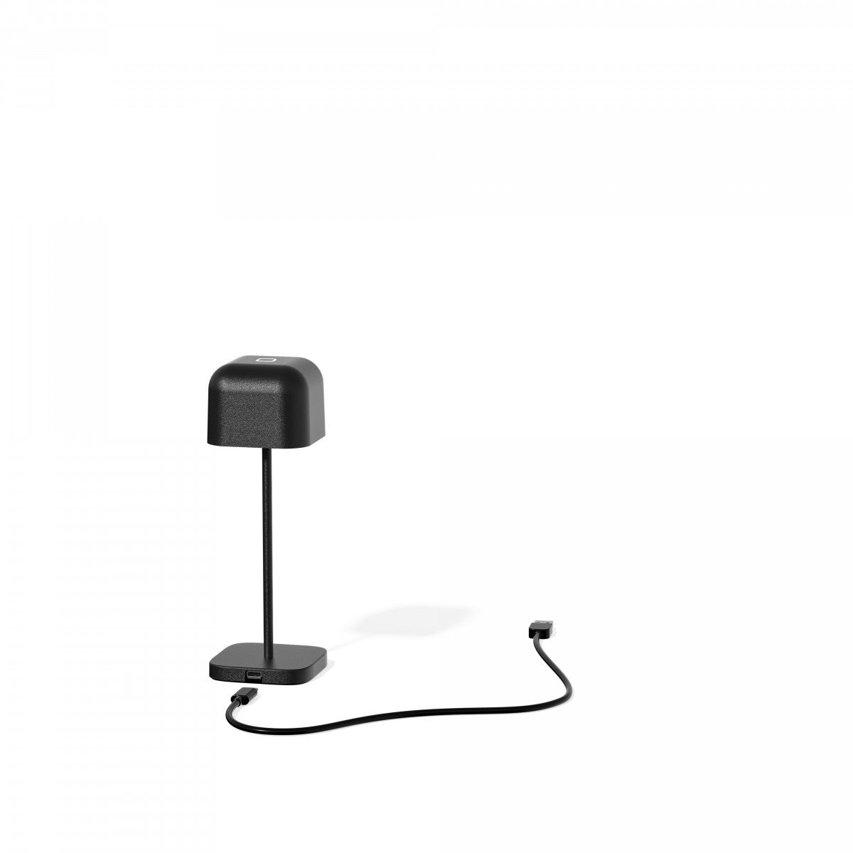 Lampe à poser compacte noire en aluminium moderne pour l'intérieur et l'extérieur Lampe à poser compacte noire en aluminium moderne pour l'intérieur et l'extérieur