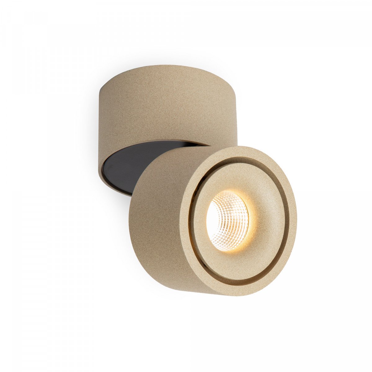 Spot de plafond rond, compact et luxueux couleur champagne