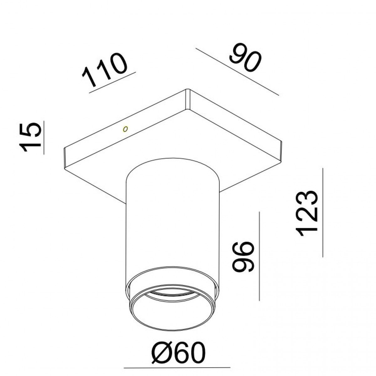 Plafonnier Scott éclairage intérieur champagne aluminium moderne