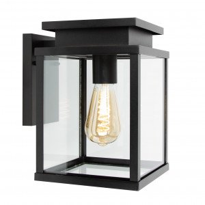 Applique murale carrée moderne noire E27