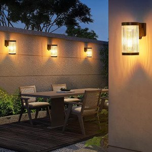 Ensemble de 6 appliques murales modernes solaires, modèle rond