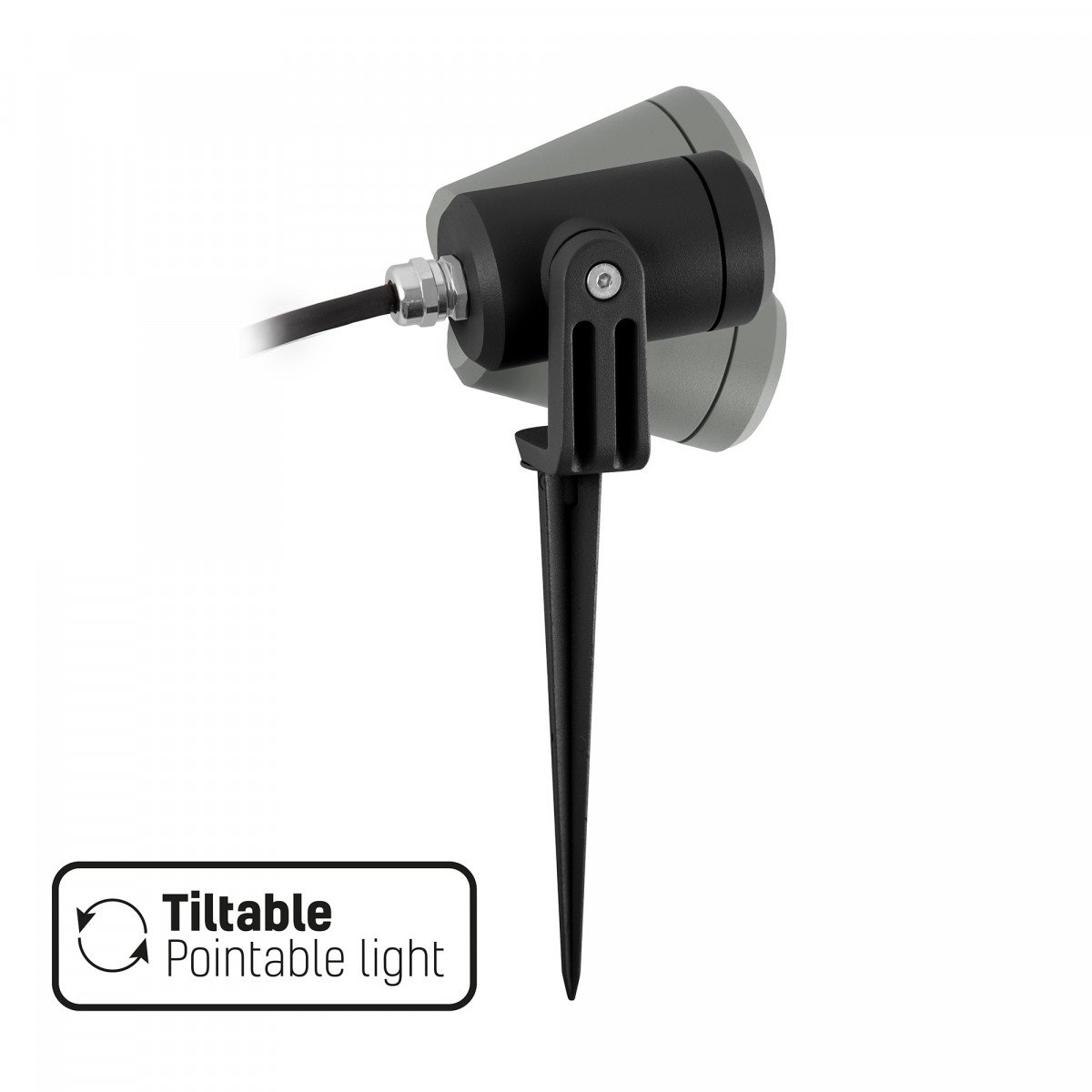 Spot encastrable noir compact LED-Piquet GU10 PAR11