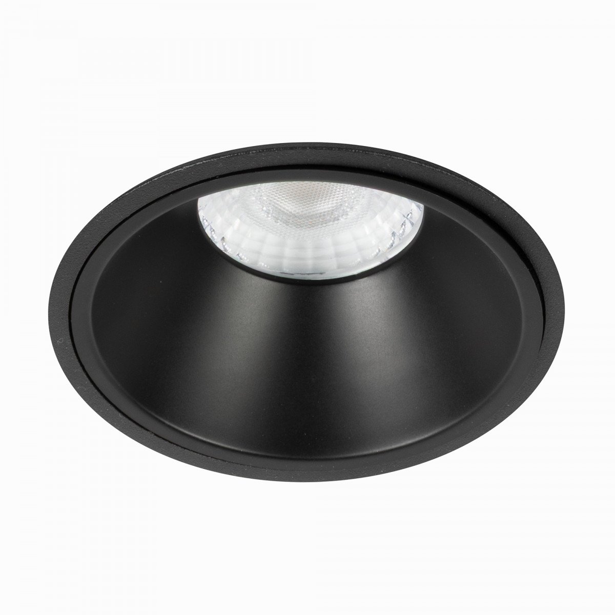 Spot encastré rond plafond Ivar noir dimmable 90mm