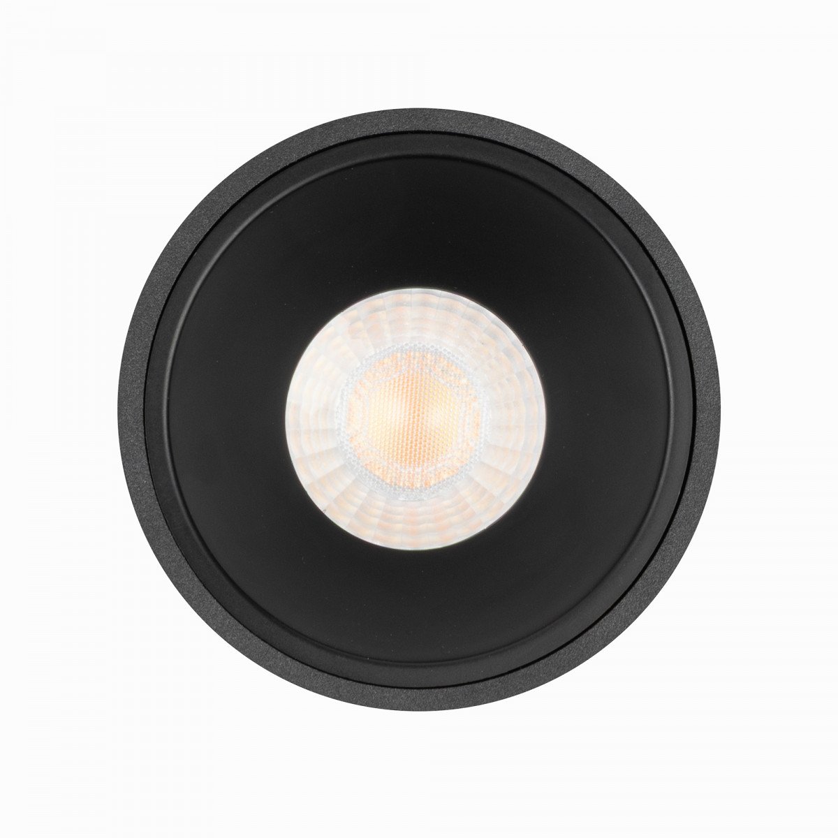 Spot encastré rond plafond Ivar noir dimmable 90mm