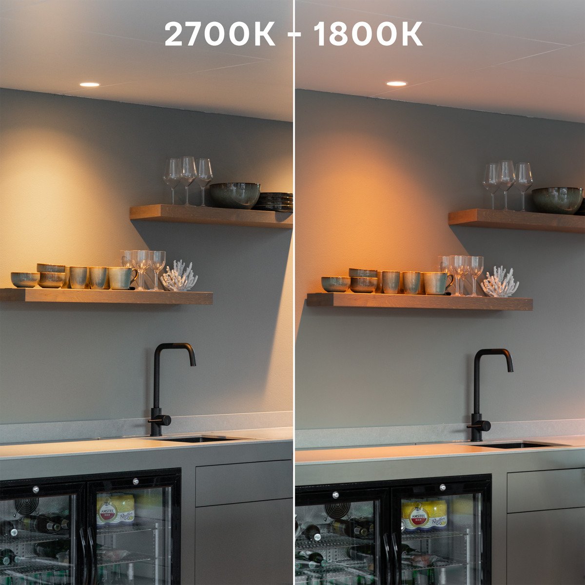 Spot encastré rond plafond Ivar blanc dimmable 90mm
