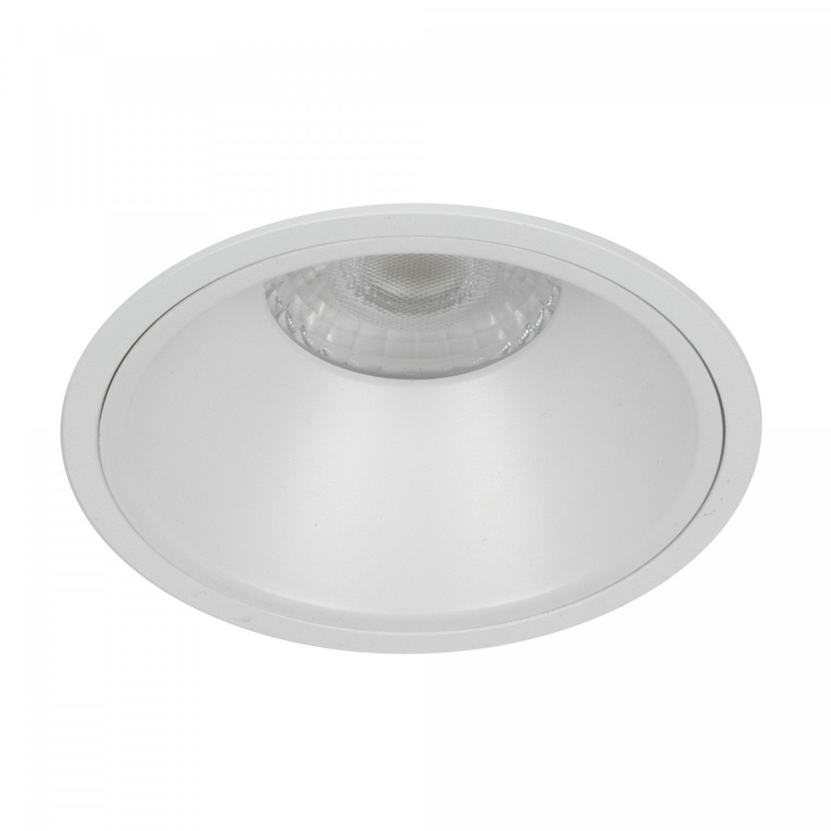 Spot encastré rond plafond Ivar blanc dimmable 90mm