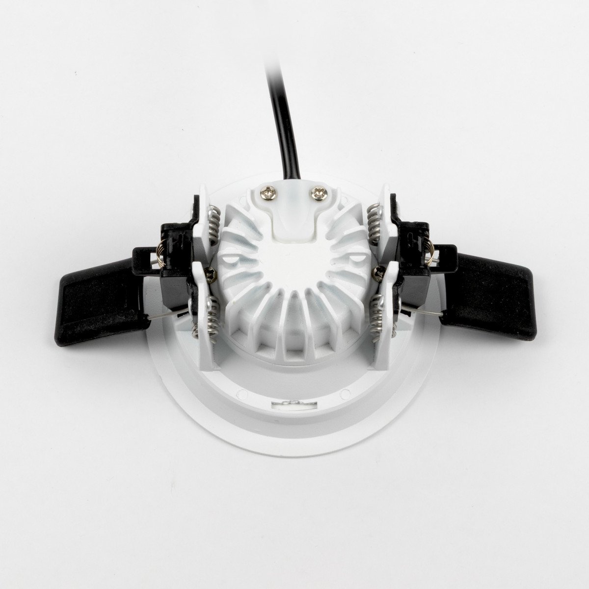 Spot encastré rond plafond Ivar blanc dimmable 90mm