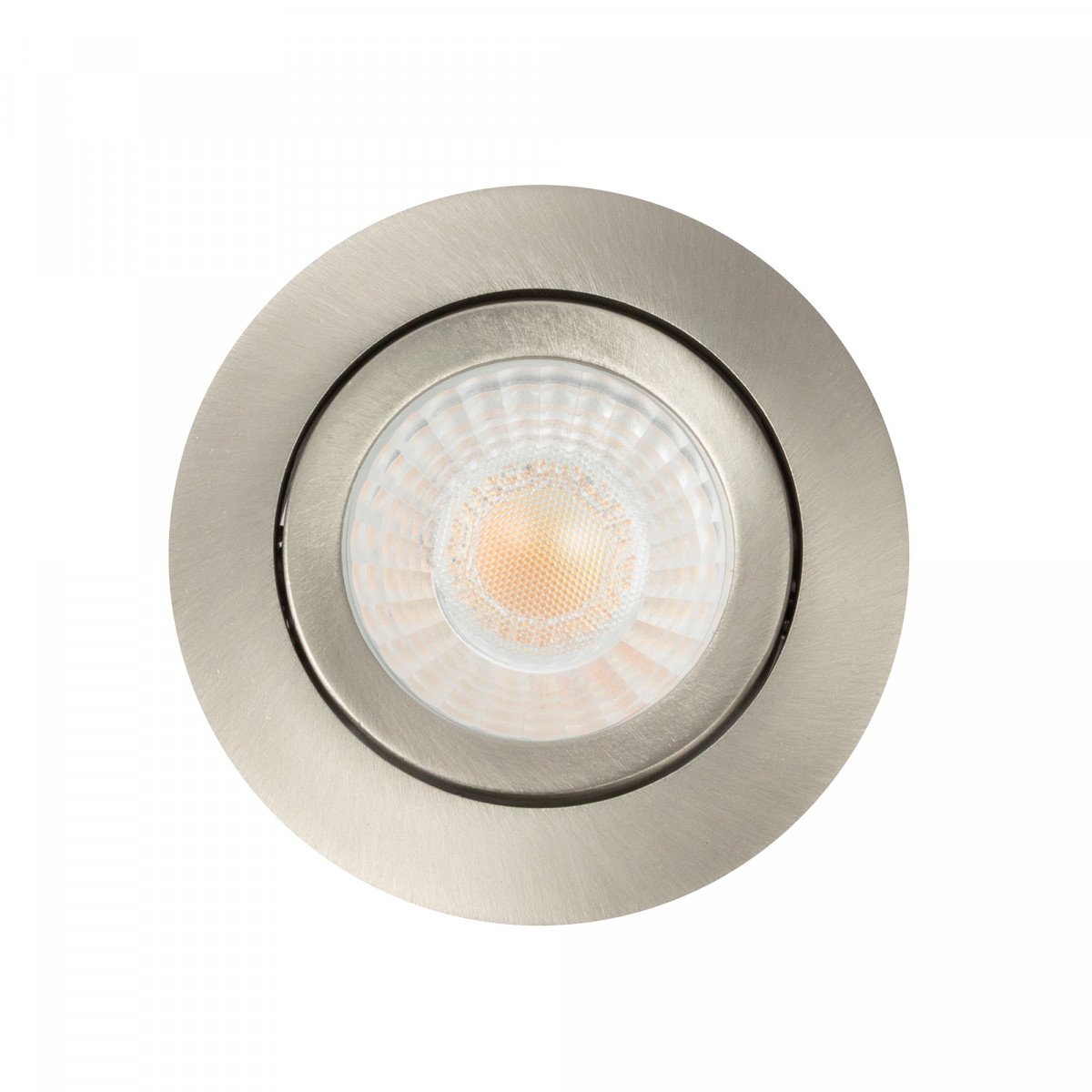 Spot encastré plafond rond aluminium brossé dimmable 82 cm