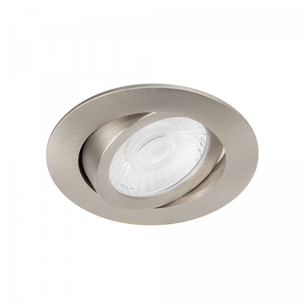 Spot encastré plafond rond aluminium brossé dimmable 82 cm