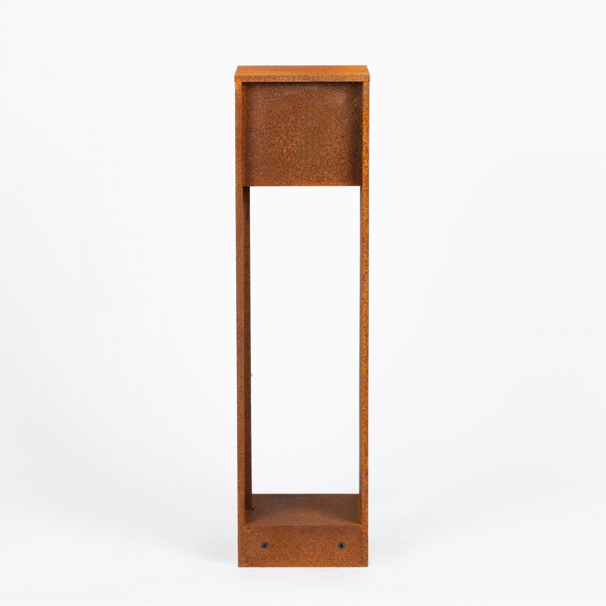 Lampe de jardin en acier Corten – forme carrée – moderne – GU10