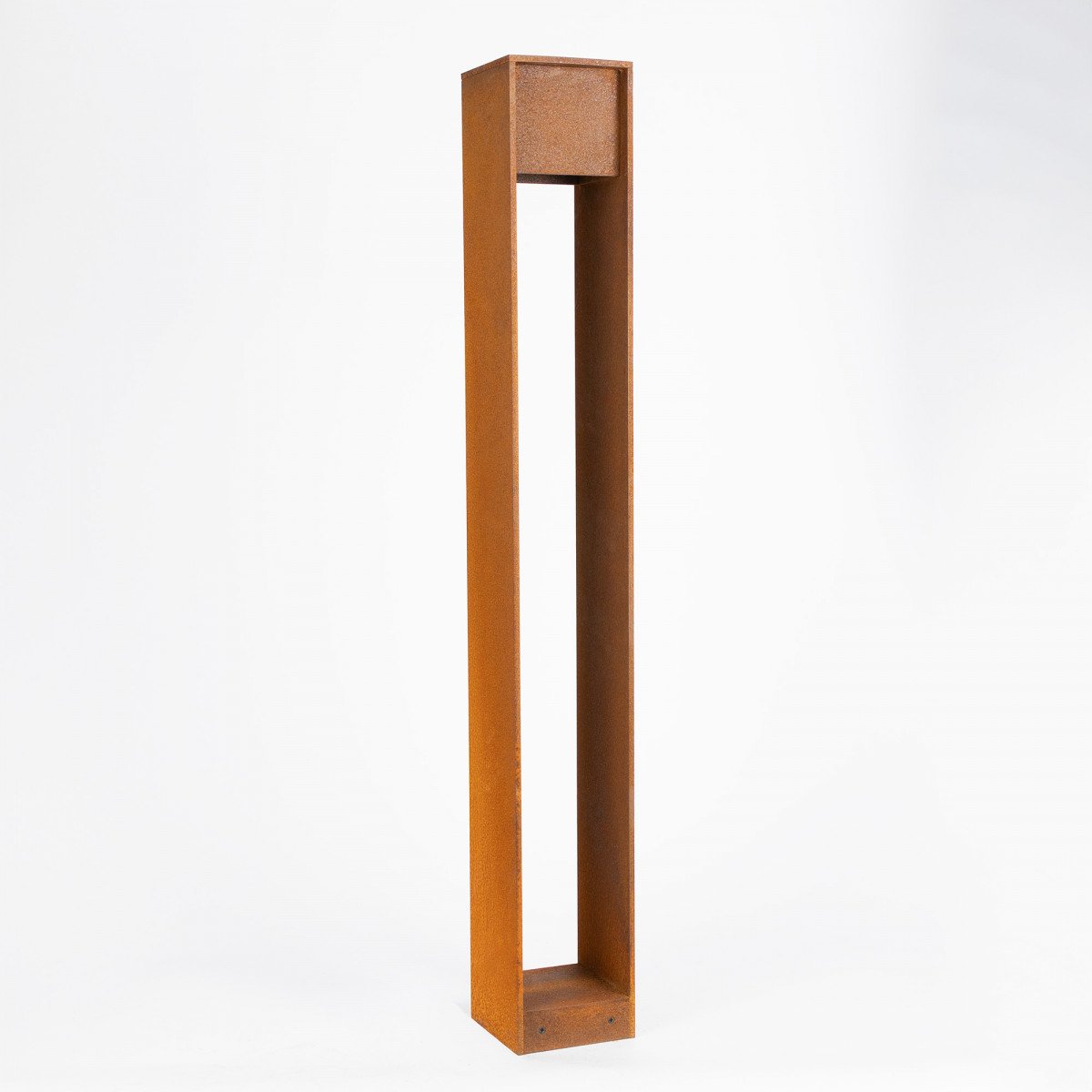 Lampe de jardin en acier Corten – carrée – moderne – GU10