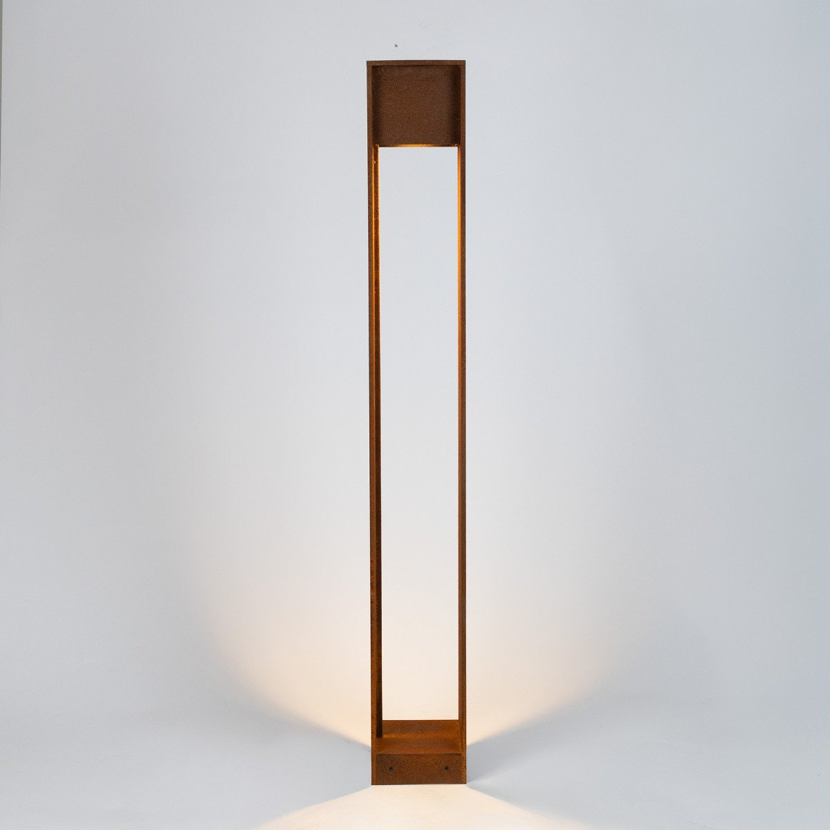 Lampe de jardin en acier Corten – carrée – moderne – GU10