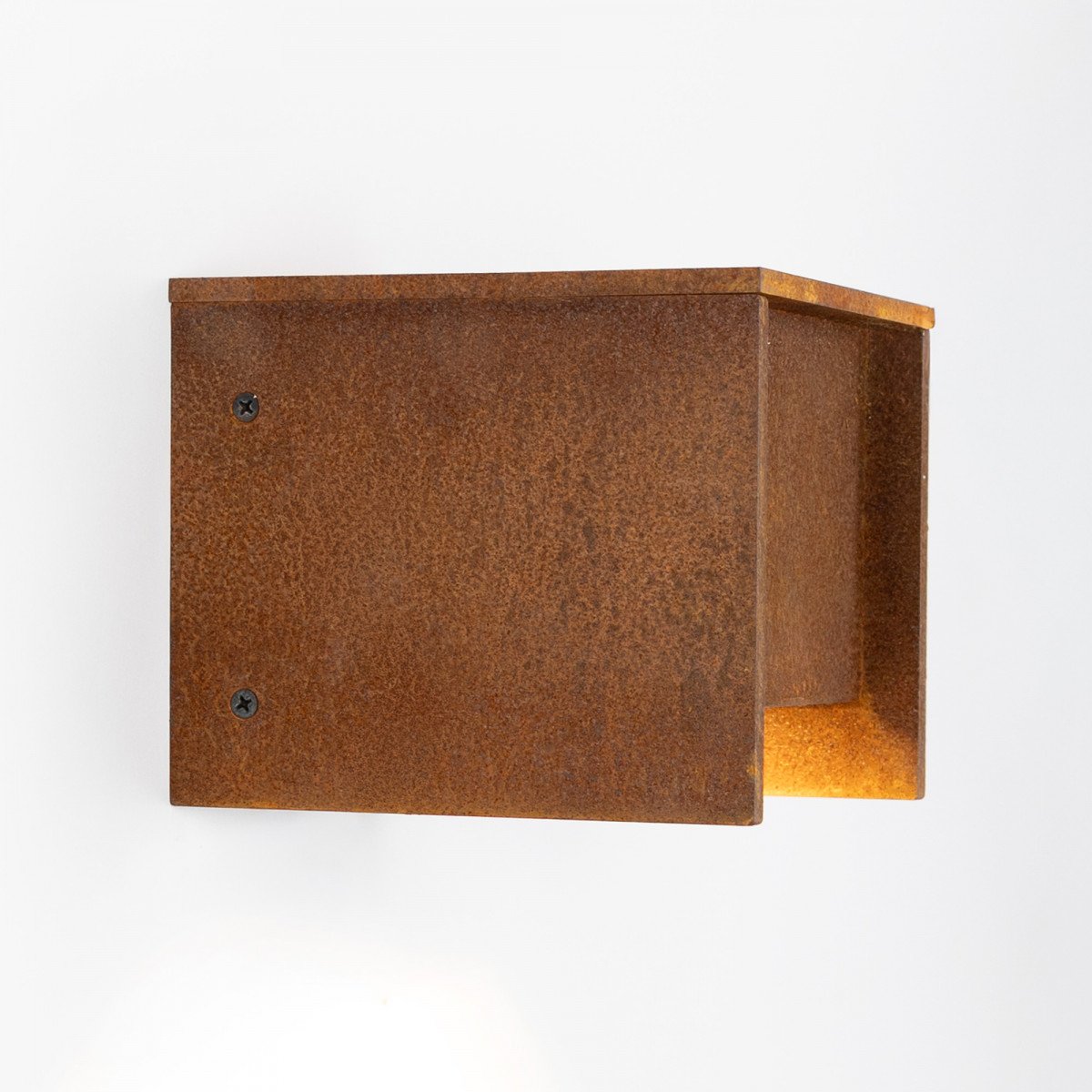 Applique murale en acier Corten – forme carrée – moderne – GU10