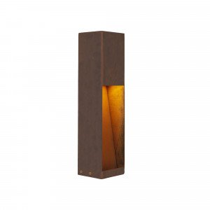 Lampe de jardin – acier Corten – carrée – moderne – GU10