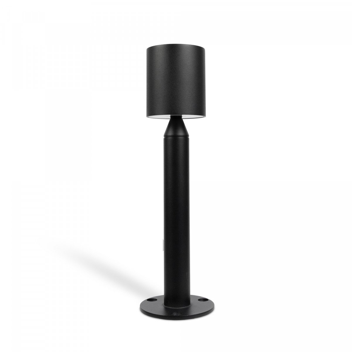 Lampe de jardin Issy noire small près des graminées ornementales avec lumière dirigée vers le bas
