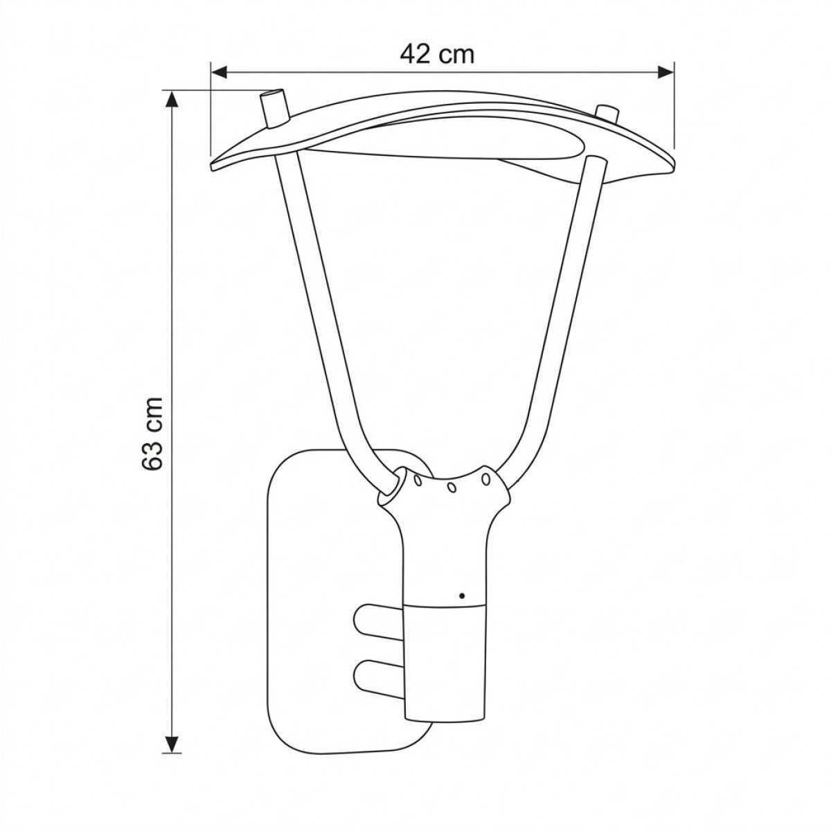 Lampe extérieure Bern applique noire aluminium moderne