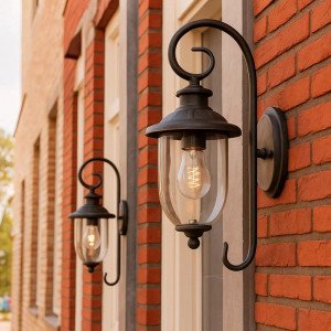 Applique murale Elzas brun rouille E27