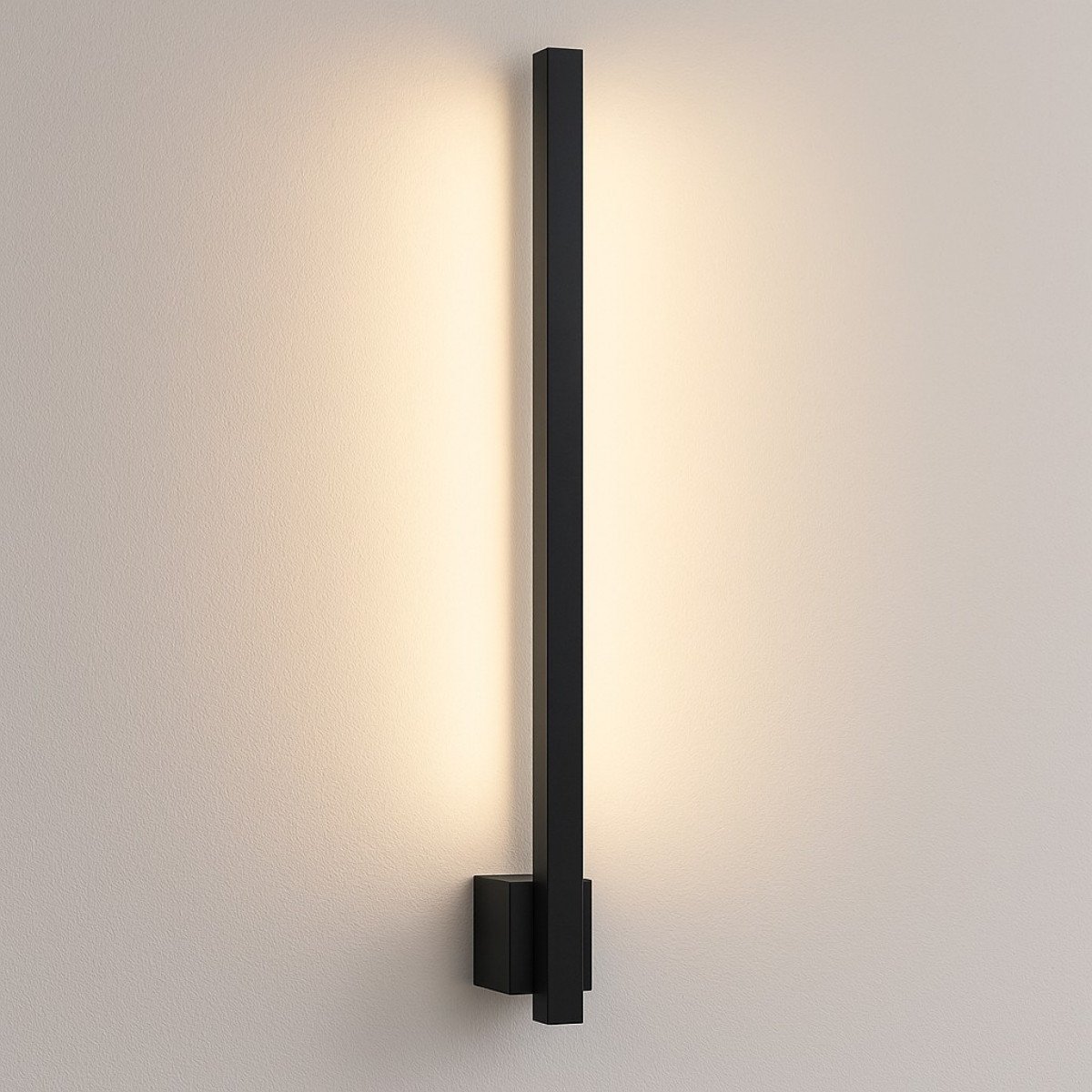 Applique murale verticale Bar noire aluminium moderne