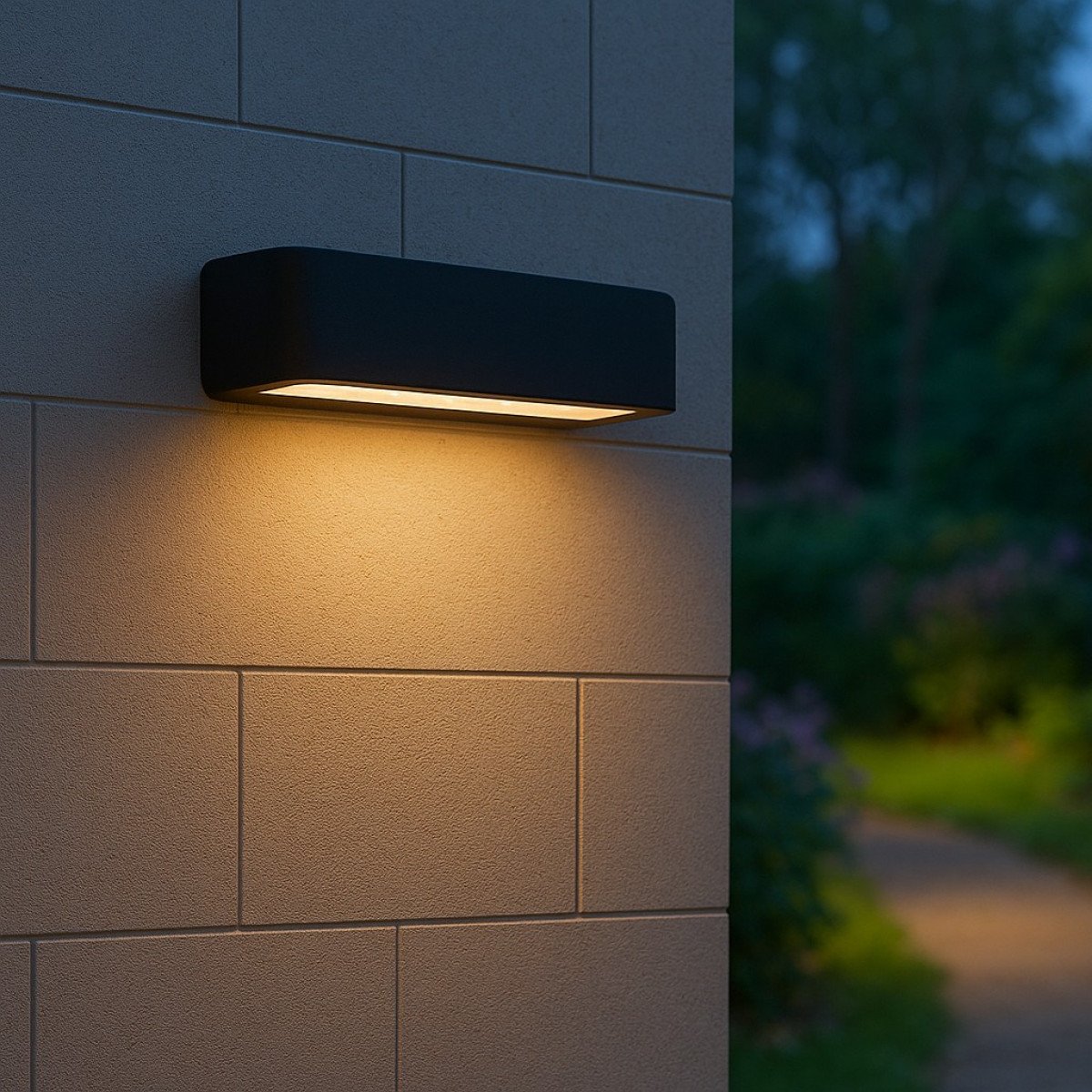 Lampe extérieure Warwick Applique murale noire aluminium moderne