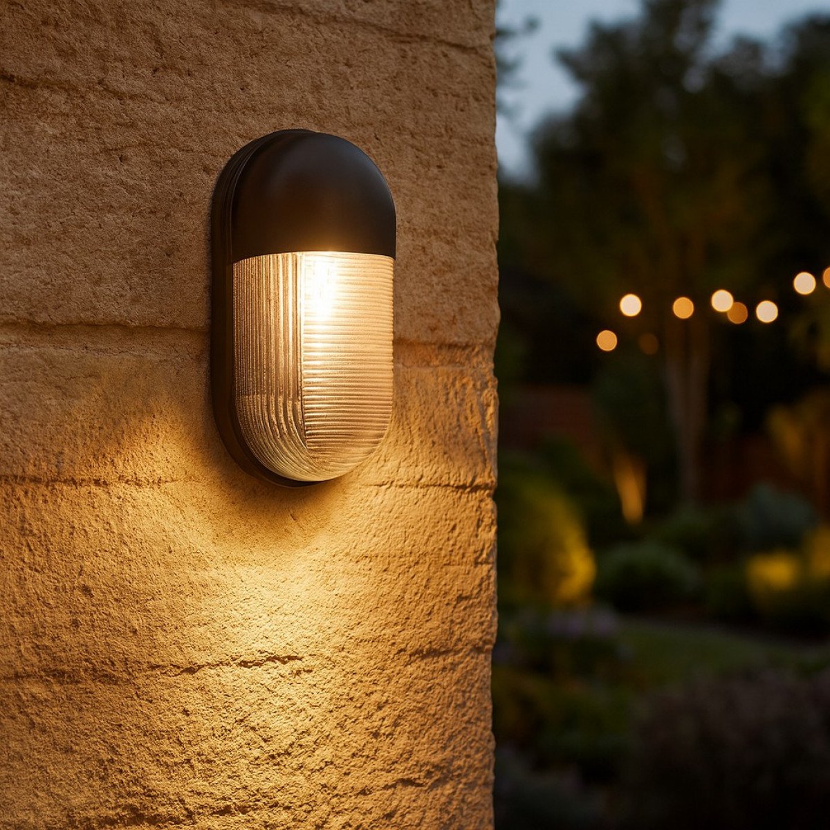 Lampe extérieure Bullet applique noire aluminium moderne