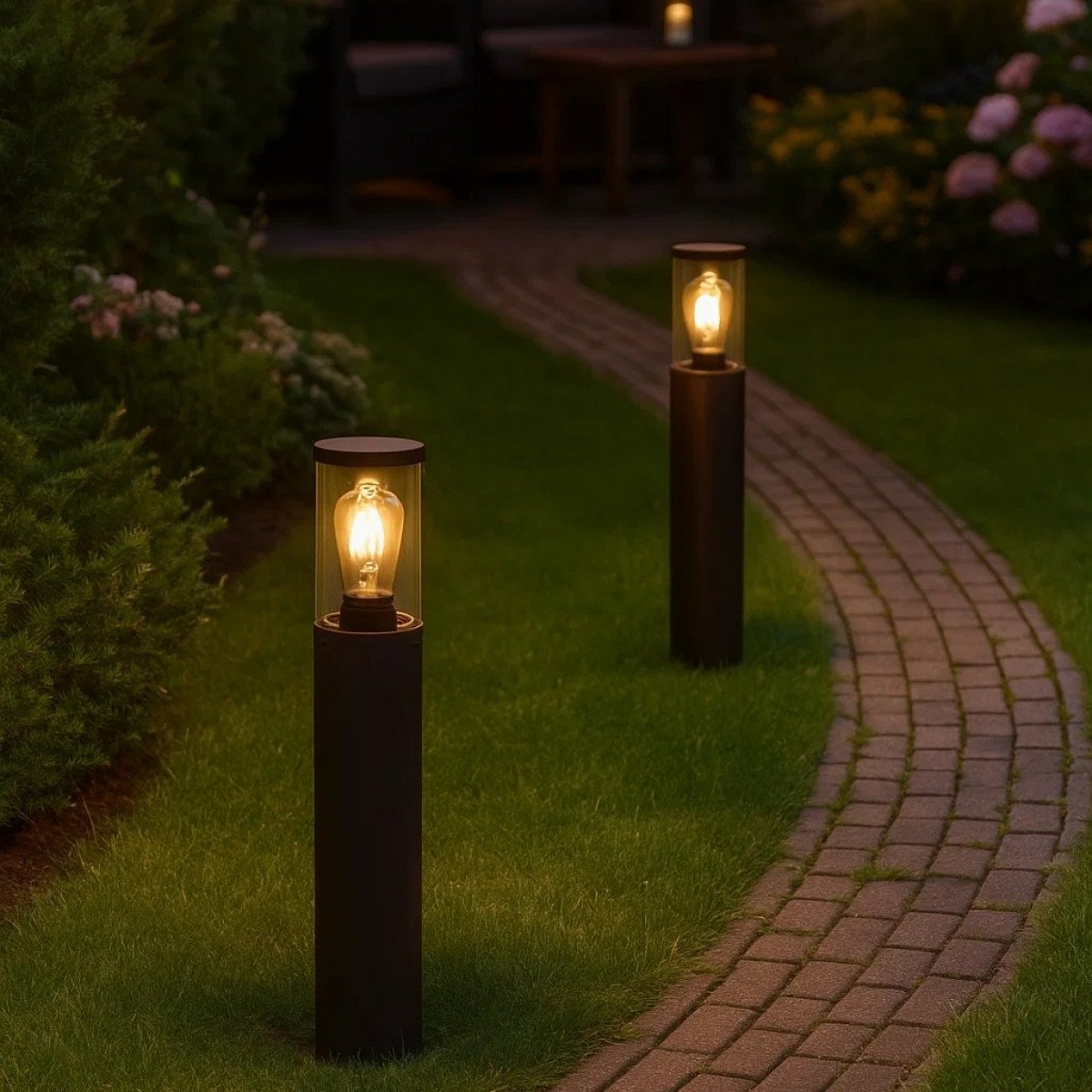 Lampe extérieure Brunswick lampe de jardin aluminium noir