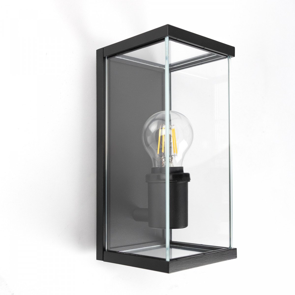 Luminaire extérieur Toledo applique murale aluminium noir sobre