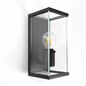 Luminaire extérieur Toledo applique murale aluminium noir sobre