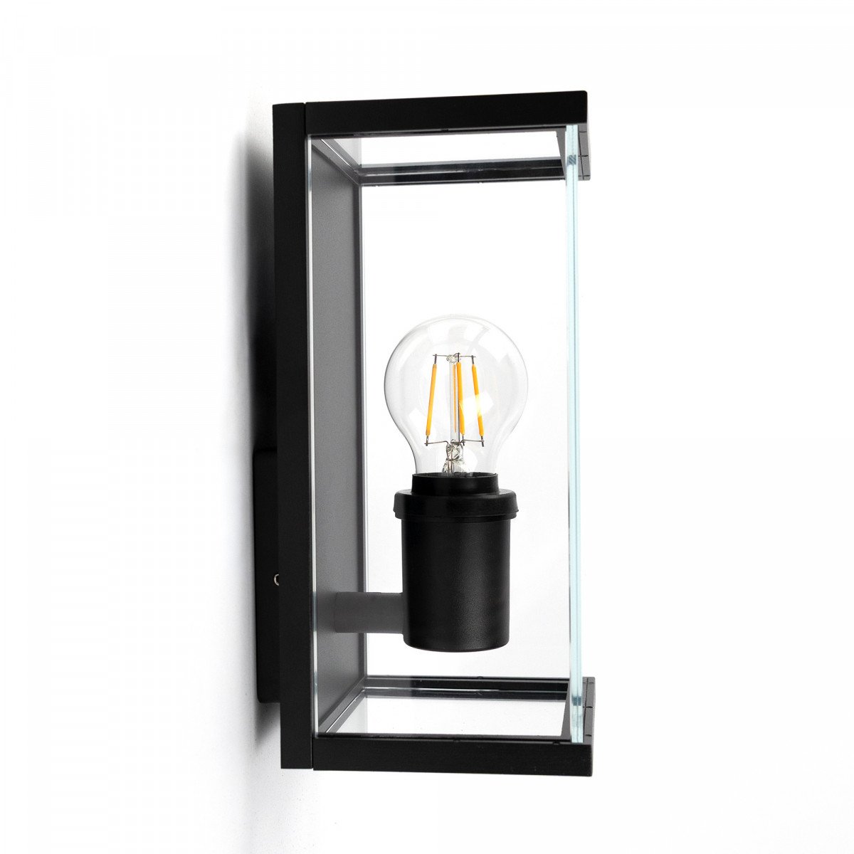 Luminaire extérieur Toledo applique murale aluminium noir sobre