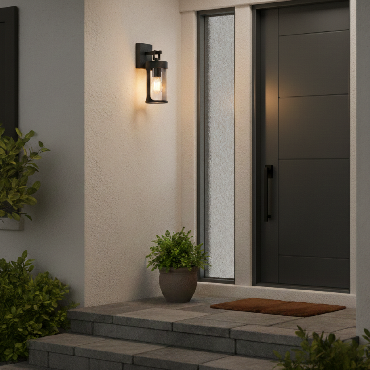 Éclairage extérieur applique Zaragoza noir aluminium