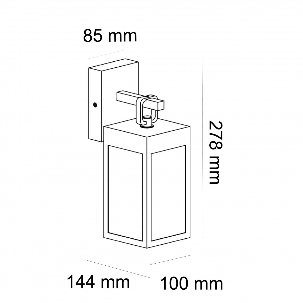 Éclairage extérieur applique murale Cartagena corten aluminium