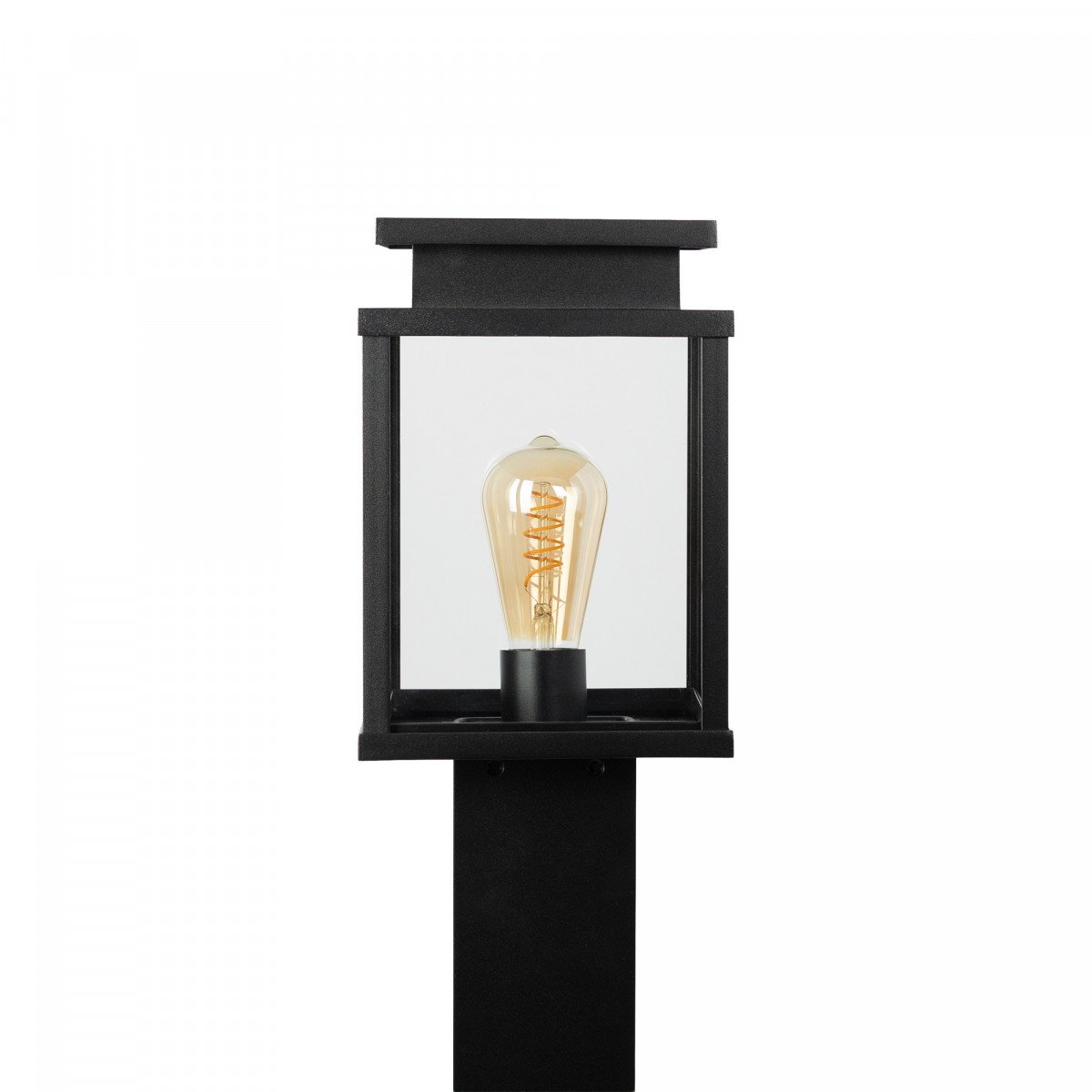 Luminaire d'extérieur Leicester borne lumineuse noire aluminium 100cm