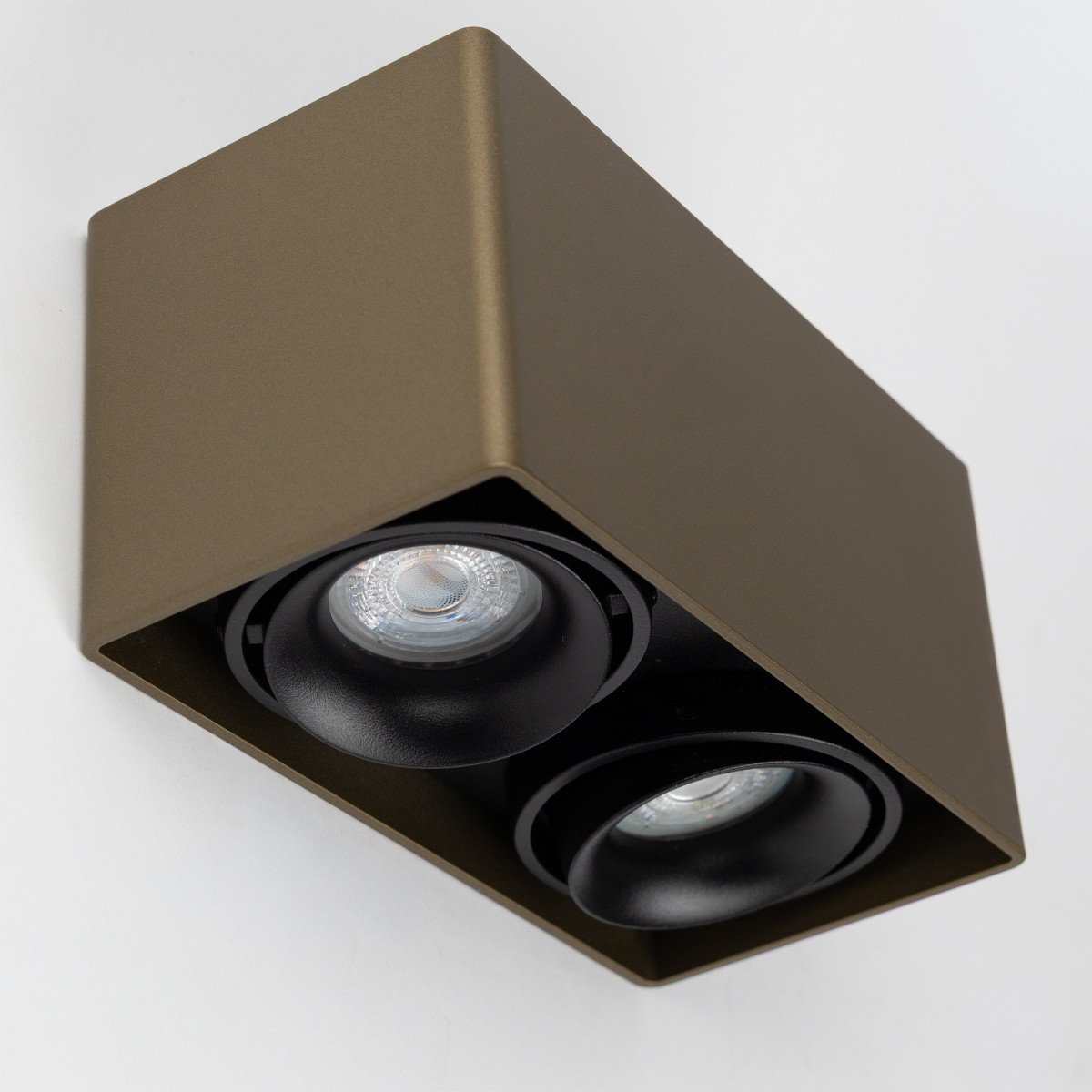 Lampe intérieure Bjorn 2 spot en saillie bronze aluminium moderne