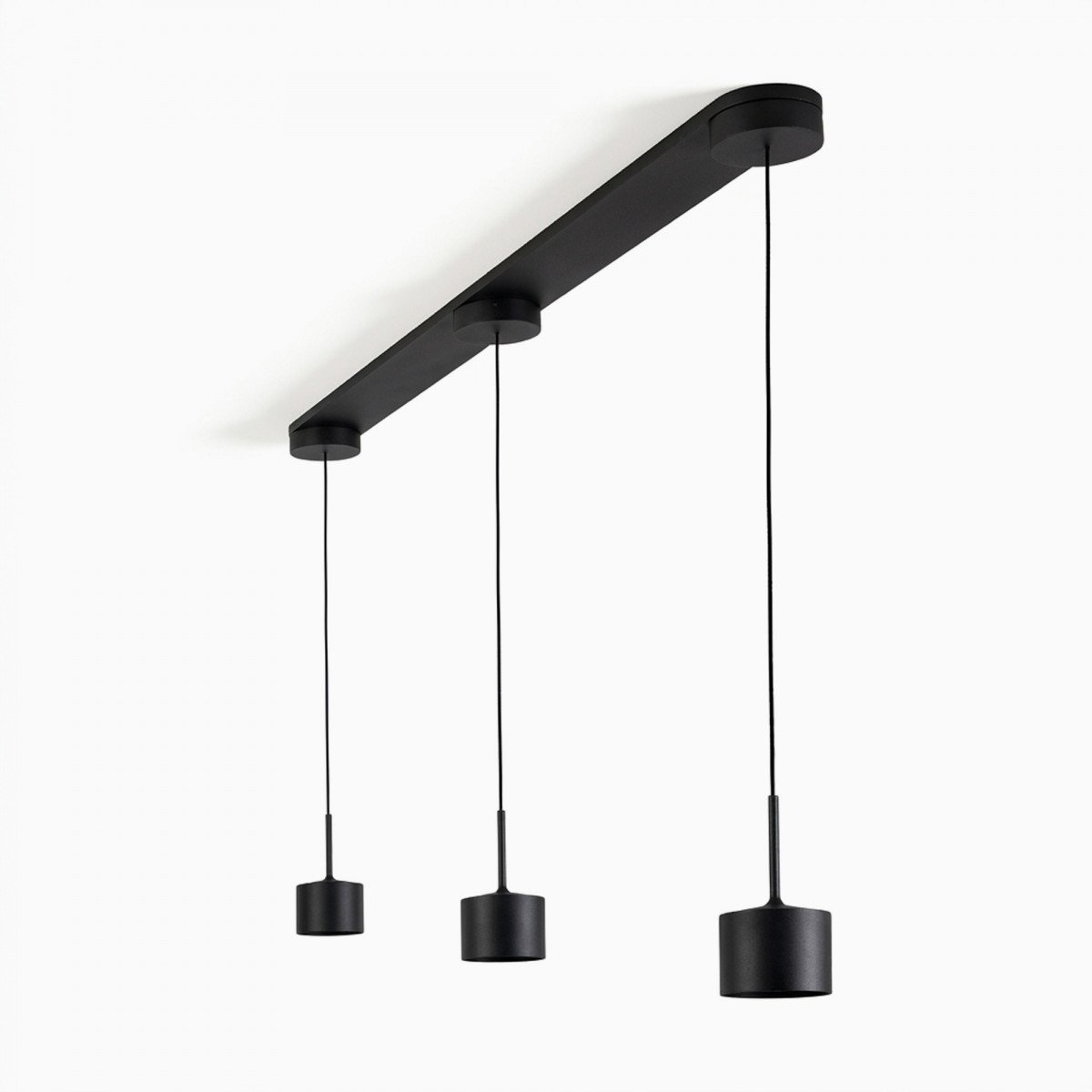 éclairage intérieur june suspension noir moderne 3 lumières