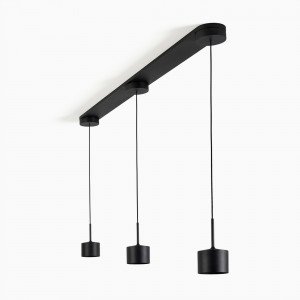 éclairage intérieur june suspension noir moderne 3 lumières