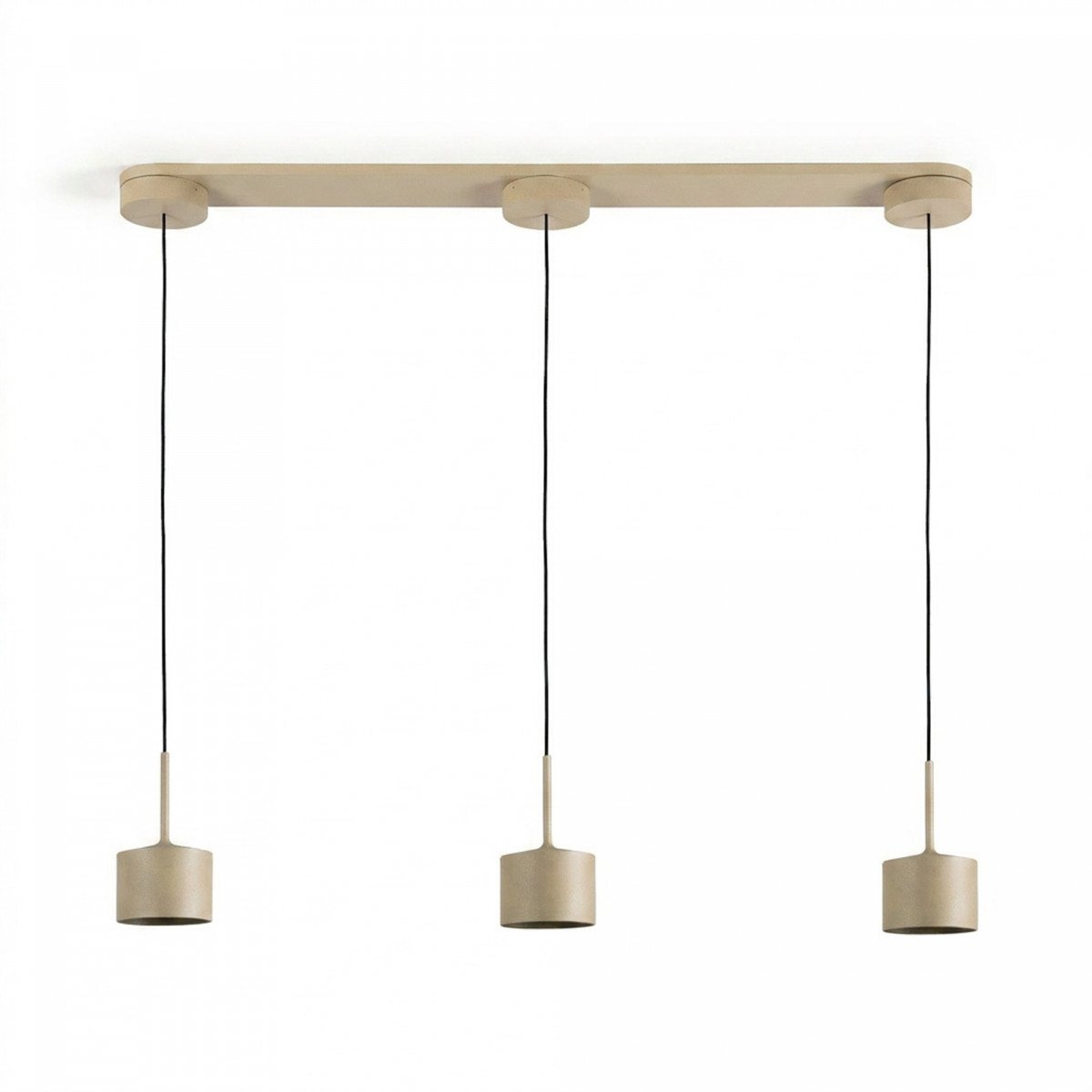 éclairage intérieur june suspension champagne moderne 3 lumières
