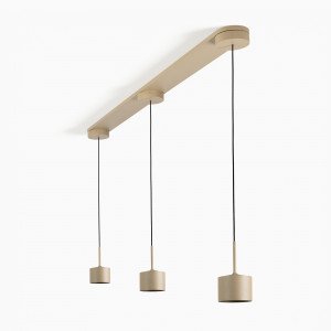 éclairage intérieur june suspension champagne moderne 3 lumières