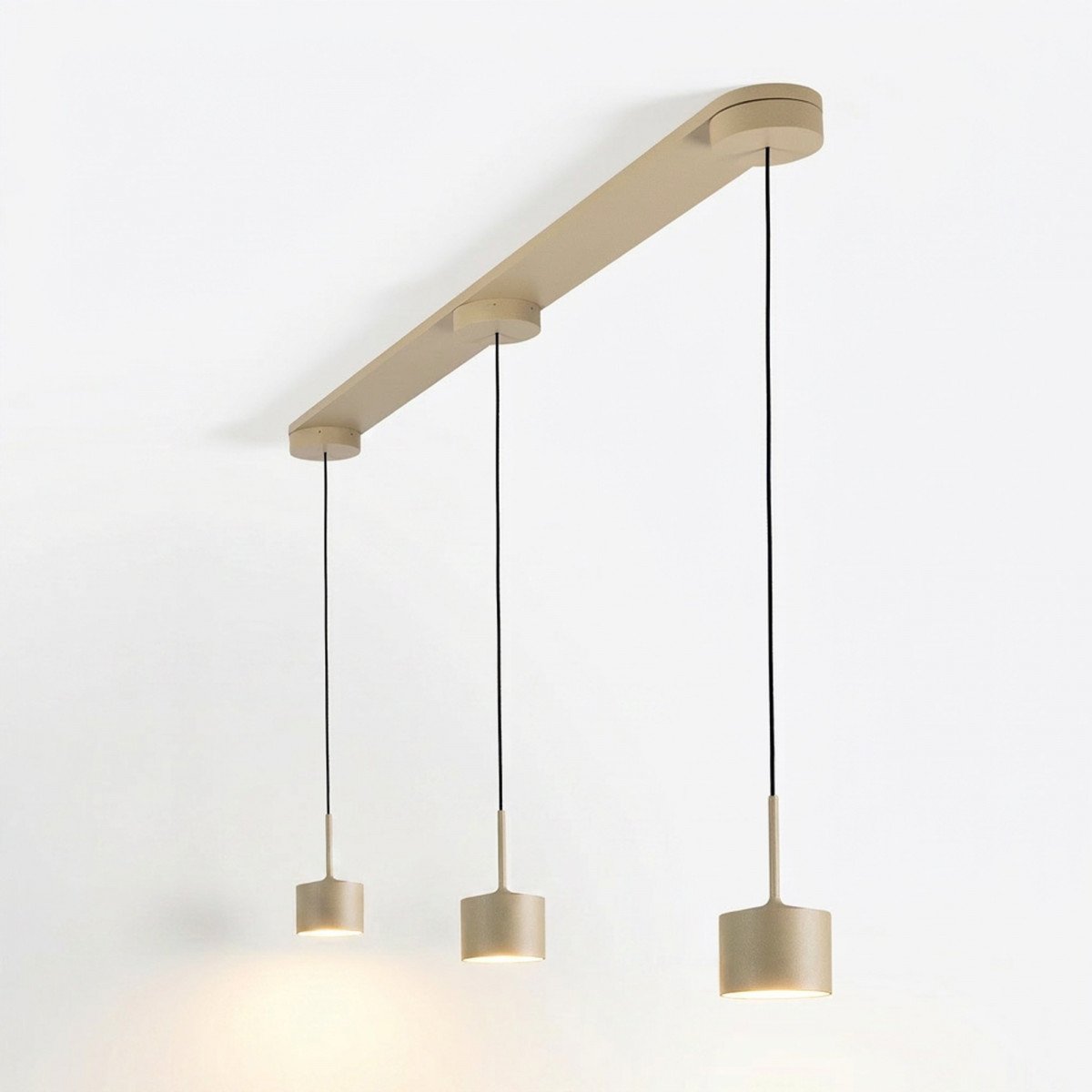 éclairage intérieur june suspension champagne moderne 3 lumières
