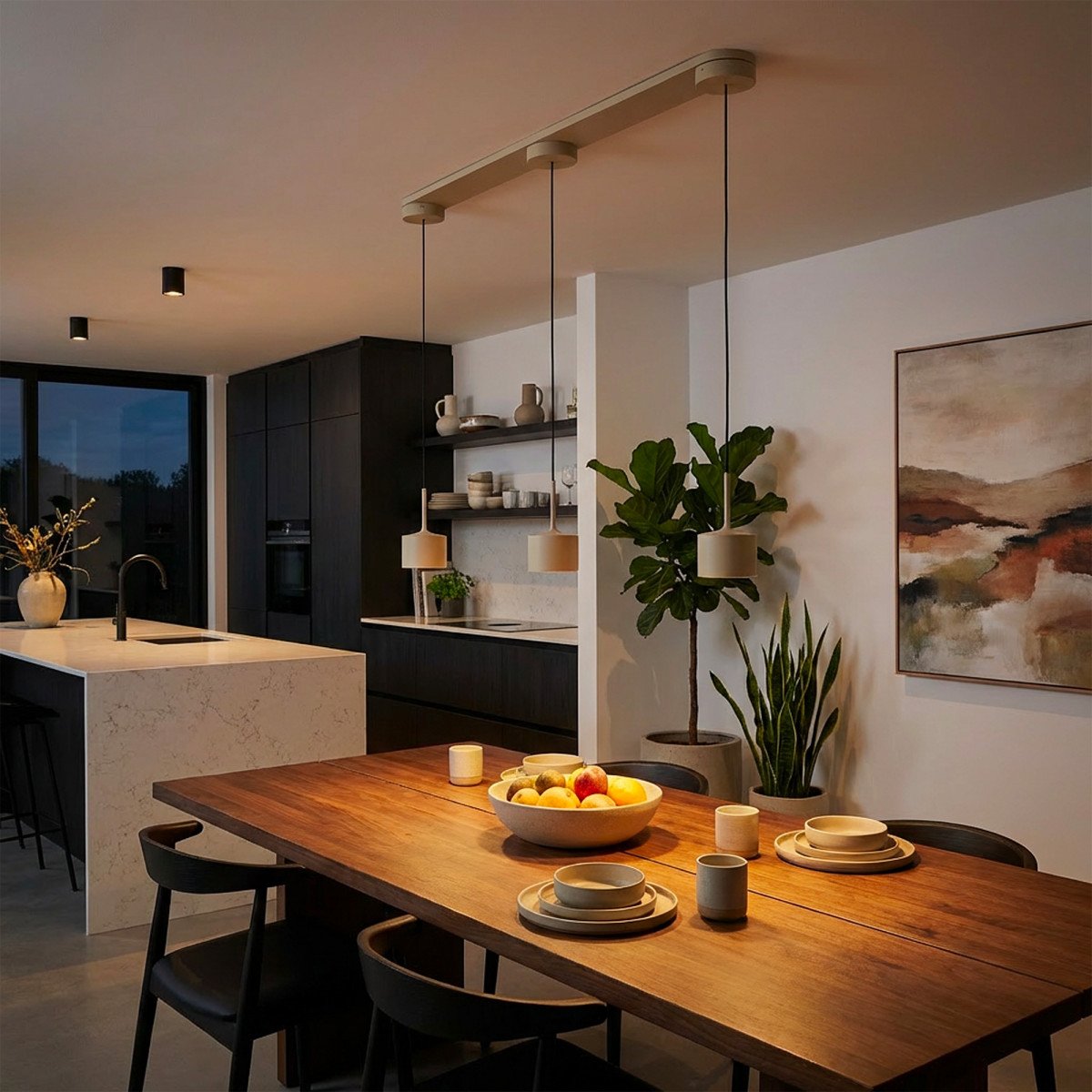 éclairage intérieur june suspension bronze moderne 3 lumières