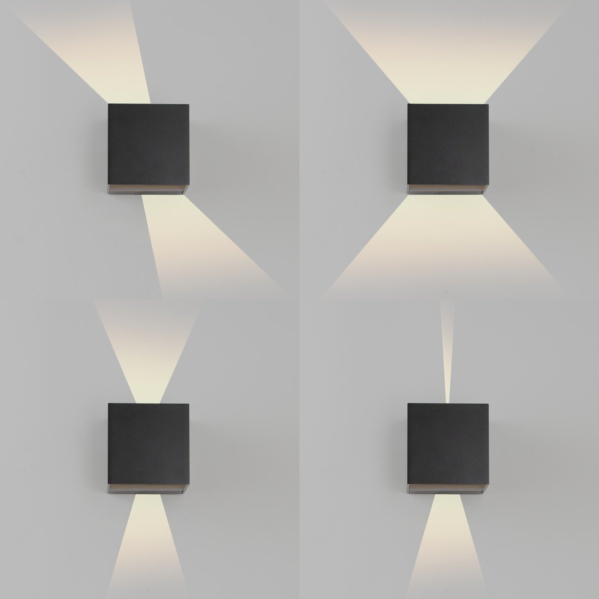 Lampe extérieure Brian applique murale noire LED moderne