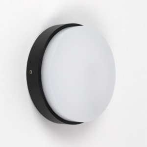 Lampe d'extérieur Cedric applique murale noire en aluminium moderne