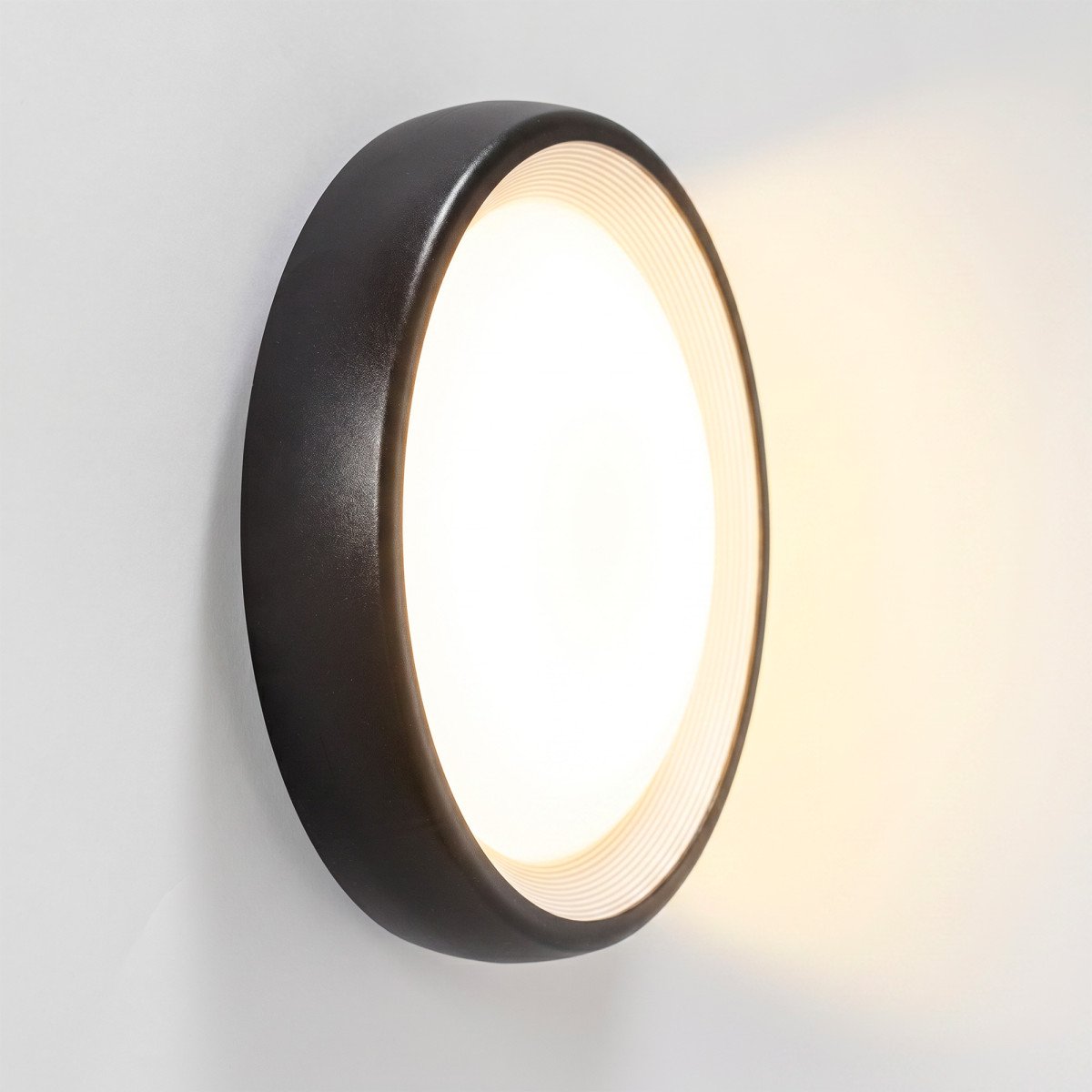 Applique extérieure Flint noire moderne en aluminium