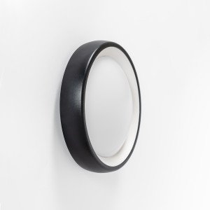 Applique extérieure Flint noire moderne en aluminium