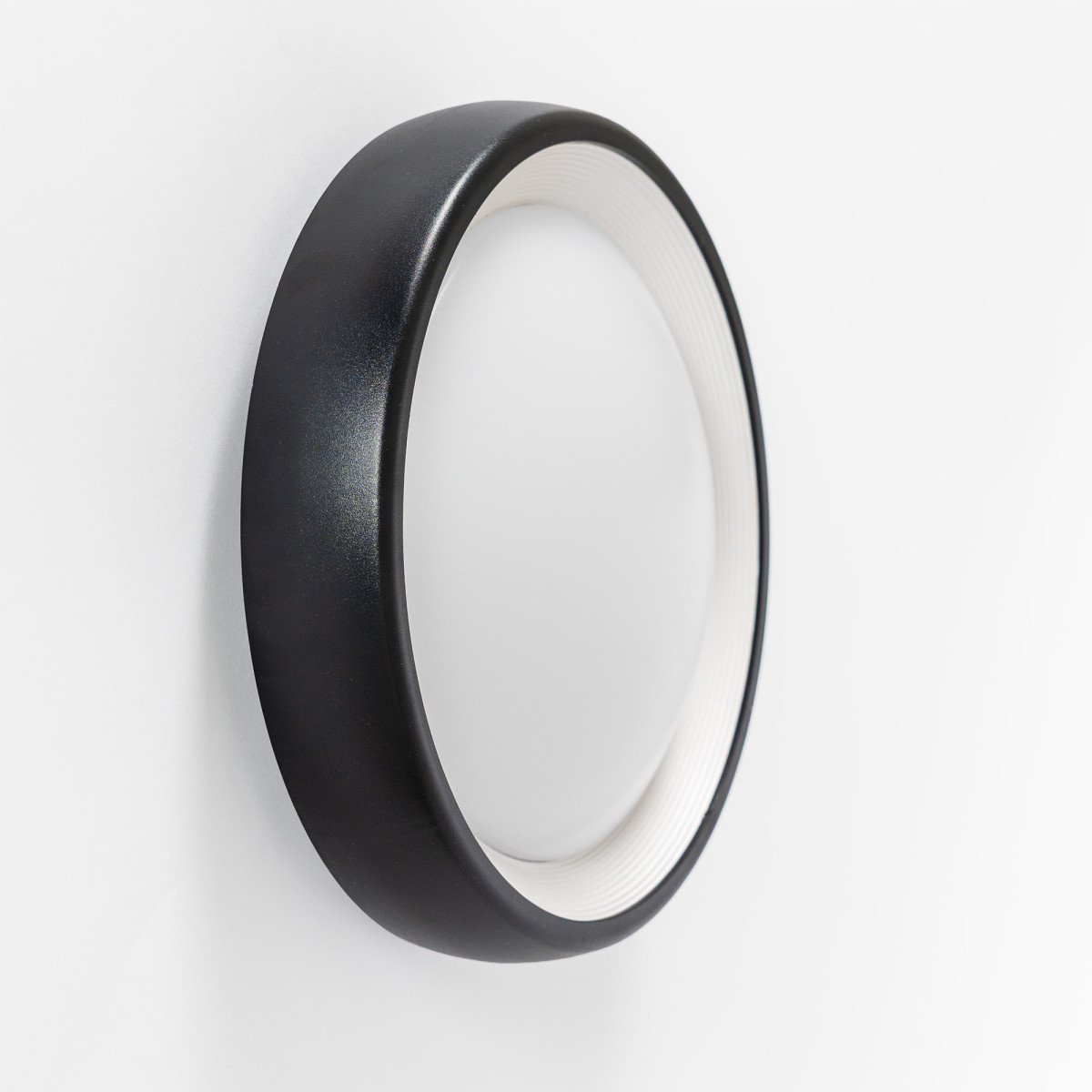 Applique extérieure Flint noire moderne en aluminium