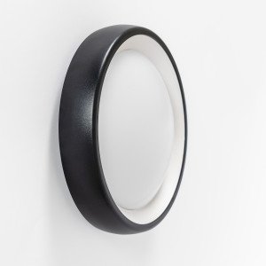 Applique extérieure Flint noire moderne en aluminium